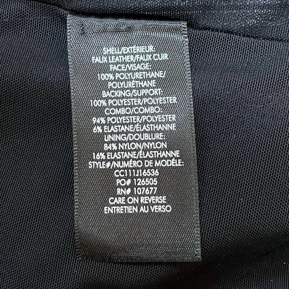 Alice + Olivia Dress Size 0/Zero Black Vegan Leather Cut Out Maxi Dress - Picture 8 of 8